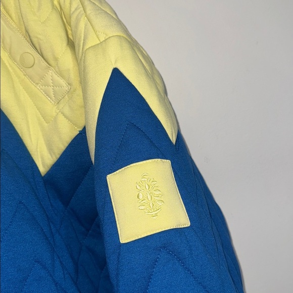 Free People Pullover NEW Zig Zag Dandelion Combo medium quilted toggle - Picture 6 of 9